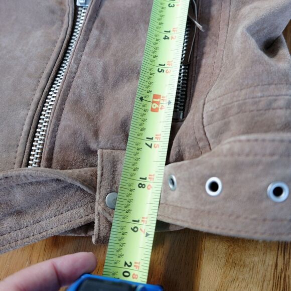 BLANKNYC Jacket Women Sz S 100% Suede‎ Leather Moto Cropped Western Rodeo - Picture 14 of 16